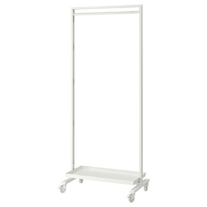 MITTZON Frame w cstrs/clths rail/disp shlf, white, 85x205 cm