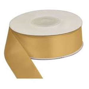 Satin Ribbon 25m 25mm, gold