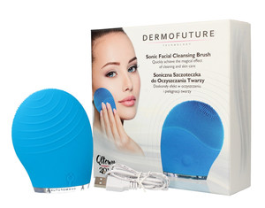 Dermofuture Technology Sonic Facial Cleansing Brush, blue