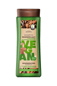 Joanna Regenerating Shampoo for Damaged Hair Sweet Almond Protein 97.5% Natural Vegan 300ml