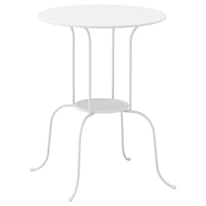 LINDVED Side table, white, 50x68 cm