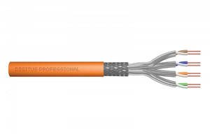 Digitus Installation Cable ICT Cat7 S/FTP, Dca, solid, AWG 23/1, LSOH, 50m, orange