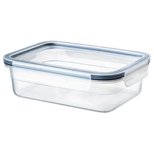 IKEA 365+ Food container with lid, rectangular, plastic, 21x15 cm