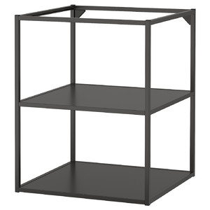 ENHET Base fr w shelves, anthracite, 60x60x75 cm