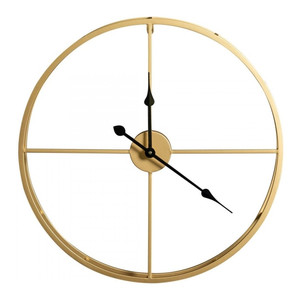 Wall Clock 60 x 6 x 60 cm, gold