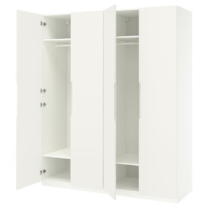 PAX / TONSTAD Wardrobe combination, white/off-white, 200x60x236 cm