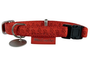 Zolux Dog Collar Mac Leather 15mm, red