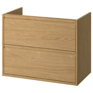 ÄNGSJÖN Wash-stand with drawers, oak effect, 80x48x63 cm