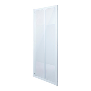 Bi-fold Shower Door Onega 90 cm, white/patterned