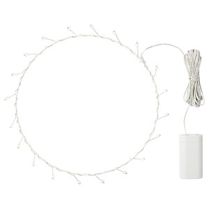 STRÅLA LED pendant lamp, battery-operated ring shaped, 27 cm