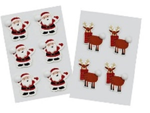 Christmas Stickers 1 set, assorted