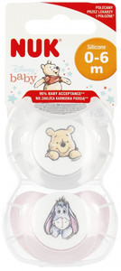 NUK Soother Pacifier Disney Winnie The Pooh 2pcs 0-6m, pink