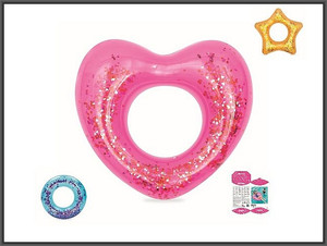 Bestway Inflatable Swim Ring Heart/Ring/Star, random models, 91cm, 1pc