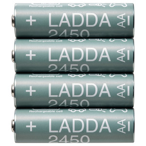 LADDA Rechargeable battery, HR06 AA 1.2V, 2450mAh