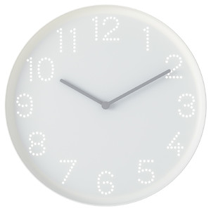 TROMMA Wall clock, low-voltage/white, 25 cm