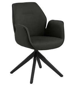 Swivel Chair Aura, auto return, dark grey/black