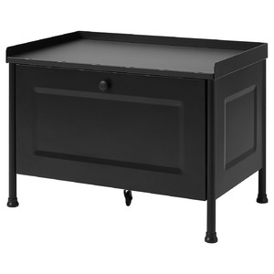 KORNSJÖ Storage bench, black