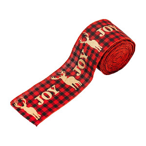 ECARLA Christmas Tape 5m, red check