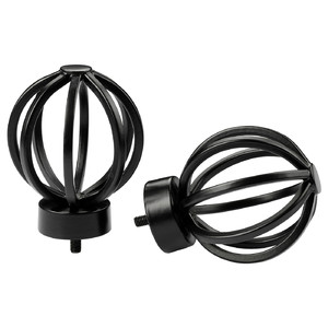 TALLBARSMAL Finials, 1 pair, black