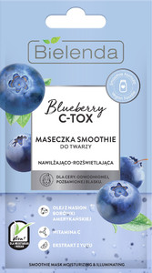 Bielenda Blueberry C-TOX Moisturising-Illuminating Smoothie Face Mask Vegan 8g