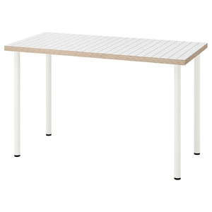 LAGKAPTEN / ADILS Desk, white anthracite/white, 120x60 cm