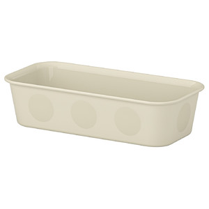 RÅGODLING storage box with lid, set of 2, natural/beige - IKEA