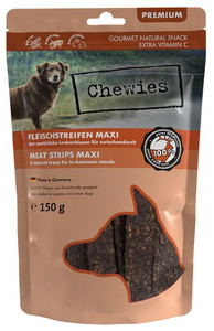 Chewies Maxi Meat Strips Venison Dog Treat 150g