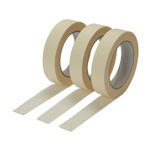 Diall Masking Tape, 24 mm x 50 m, beige, 3 pack