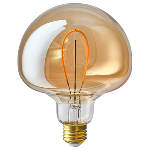 MOLNART LED bulb E27 150 lumen, mushroom brown clear glass, 120 mm