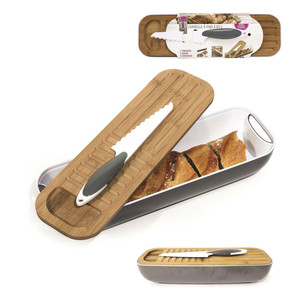 Bread Container, Chopping Board & Knife 3in1