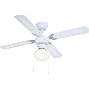 GoodHome Ceiling Fan Light Lari 107 cm E27, white