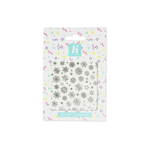 Hi Hybrid Nail Water Stickers Xmas no. 01 Silver Snowflakes