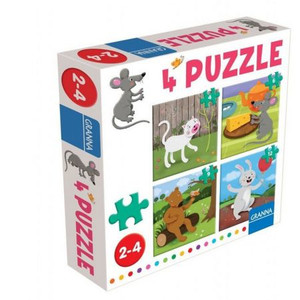 Granna Children's Puzzle 4 Puzzle Mouse 18m+