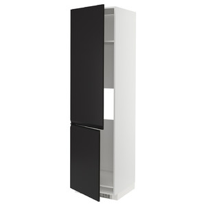 METOD High cab f fridge/freezer w 2 doors, white/Upplöv matt anthracite, 60x60x220 cm