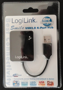 LogiLink HUB USB 2.0 4-Ports 'Smile' - black UA0139
