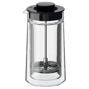 EGENTLIG Coffee/tea maker, double-walled/clear glass, 0.3 l