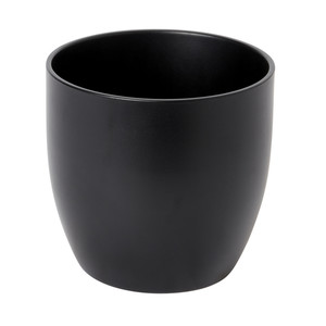 Ceramic Plant Pot GoodHome 14 cm, black