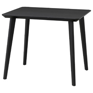 LISABO Table, black, 88x78 cm
