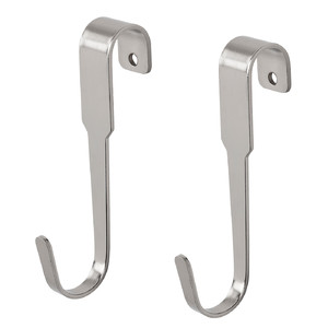 HULTARP Hook, nickel-plated, 11 cm, 2 pack