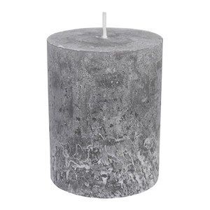 Rustic Candle 9cm, grey