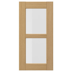 FORSBACKA Glass door, oak, 30x60 cm