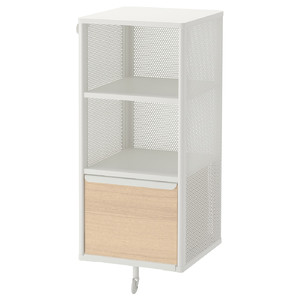 BEKANT Storage unit, mesh, white, 41x101 cm