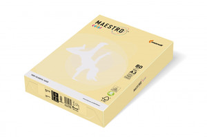 Maestro Colour Paper for Laser, Inkjet Printers & Copiers A4 80g 500 Sheets, pastel yellow