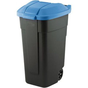 Curver Waste Sorting Bin 110l, black/blue lid