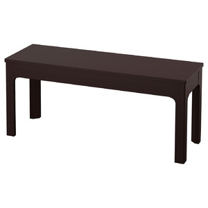 EKEDALEN Bench, dark brown, 105x36 cm