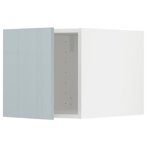 METOD Top cabinet, white/Kallarp light grey-blue, 40x40 cm