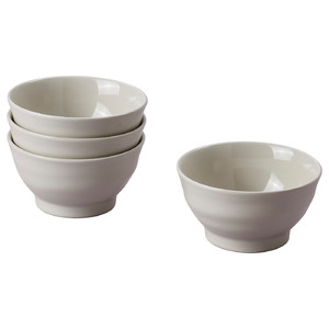 SANDSKÄDDA Bowl, light grey-beige, 14 cm