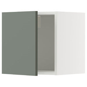 METOD Wall cabinet, white/Nickebo matt grey-green, 40x40 cm