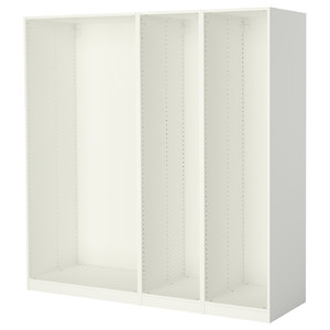 PAX 3 wardrobe frames, white, 200x58x201 cm