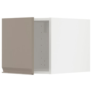 METOD Top cabinet, white/Upplöv matt dark beige, 40x40 cm